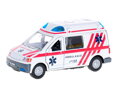 Kids Globe Traffic ambulance CZ 14cm kov zpětný chod na baterie světlo a zvuk 12ks v DBX