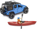 BRUDER 02529 Auto Jeep Wrangler Rubicon Unlimited s kajakem model 1:16 plast