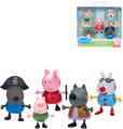 Figurky prasátko Peppa Pig set 5 postaviček maškarní šaty plast