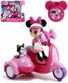 JADA IRC Scooter se sajdkárou set s figurkou Minnie Mouse na vysílačku na baterie