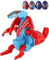 Dinosaurus zvířátko / robot skládací 11cm vejce s přeměnou 4 barvy plast