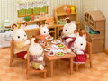 Sylvanian Families jídelní stůl + 5 židliček nábytek doplněk k herním sadám