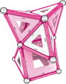 GEOMAG Pink 68 dílků růžová magnetická STAVEBNICE