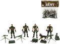 Vojáci army herní set 4 figurky vojenské se zbraněmi a doplňky CZ design plast