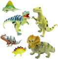 Zvířata dinosauři 23cm realistické figurky zvířátka 6 druhů pryž