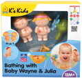 K´S KIDS Baby koupání s Waynem a Julií set 2 panenky se sprchou do vany