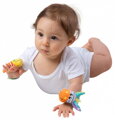 PLAYGRO Náramek zvířátko baby chrastící pro miminko na ruku 2 druhy PLYŠ