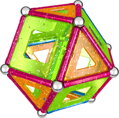 GEOMAG Glitter 68 dílků třpytivá magnetická STAVEBNICE