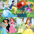 EDUCA Puzzle Disney princezny 4v1 (12,16,20,25 dílků)