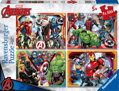 RAVENSBURGER Puzzle Mocní Avengers 4x100 dílků