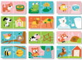 DODO Puzzle Zvířátka a jejich obydlí 12x2 dílky