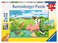 RAVENSBURGER Puzzle Zvířecí mláďata 2x12 dílků