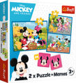 TREFL Sada 3v1 Mickey a přátelé (2x puzzle + pexeso)