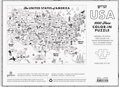 GALISON Vybarvovací puzzle Maptote: USA 1000 dílků