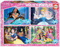 EDUCA Puzzle Disney princezny 4v1 (50,80,100,150 dílků)