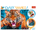 TREFL Crazy Shapes puzzle Útok tygra 600 dílků