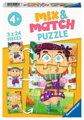 RAVENSBURGER Puzzle Mix&Match: Barevné šaty 3x24 dílků