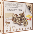 WOODEN CITY 3D puzzle Motocykl Cruiser V-Twin 168 dílů