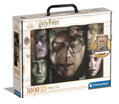 CLEMENTONI Puzzle v kufříku Harry Potter: Tváře kouzelníků 1000 dílků