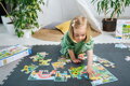 Oboustranné puzzle Treflíci na statku BABY MAXI 2x10 dílků