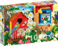 ENJOY Puzzle Zahrada s ptačími budkami 1000 dílků