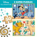 EDUCA Dřevěné puzzle Disney klasika 2x50 dílků