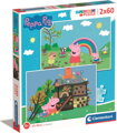 CLEMENTONI Puzzle Prasátko Pepina 2x60 dílků