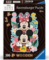 RAVENSBURGER Dřevěné obrysové puzzle Mickey a Minnie 300 dílků