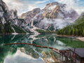 RAVENSBURGER Puzzle Lago di Braies, Itálie 1500 dílků