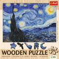 TREFL Dřevěné puzzle Art: Vincent van Gogh - Hvězdná noc 200 dílků