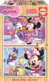 EDUCA Dřevěné puzzle Minnie a Daisy 2x50 dílků