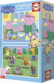 EDUCA Dřevěné puzzle Prasátko Peppa 2x25 dílků