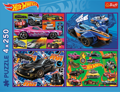 TREFL Puzzle Hot Wheels: Závodní auta 4x250 dílků