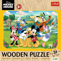 TREFL Dřevěné puzzle Mickey a přátelé 24 dílků