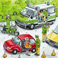 RAVENSBURGER Puzzle Policie v akci 3x49 dílků