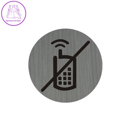 Piktogram 7,5 cm - Zákaz používania mobilných telefónov