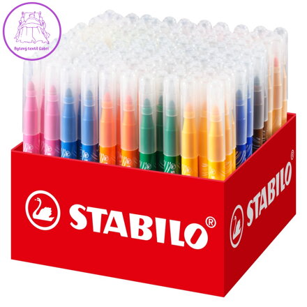 Vláknový fix STABILO power max 140 ks box - 18 různých barev