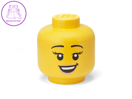 LEGO úložná hlava (velikost L) - šťastná dívka