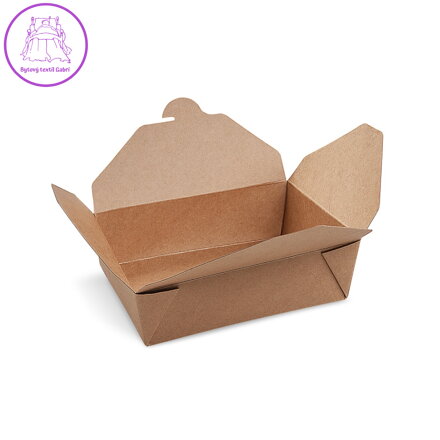 Food box (PAP FSC Mix/PET) nepromastitelný kraft `M` 151 x 120 x 50 mm 1000ml [50 ks]