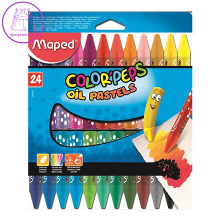 Pastely olejové MAPED "COLOR`PEPS", 24 ks