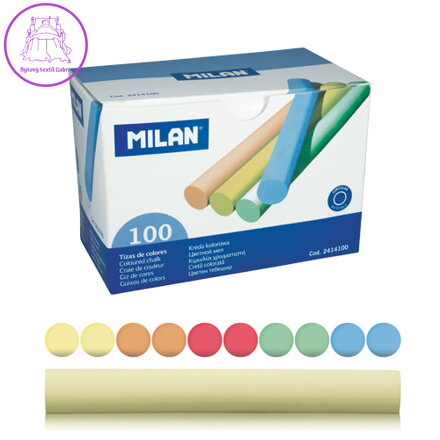 Křída MILAN kulatá barevná 100 ks
