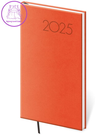 Týdenní diář 2025 Pocket Print Pop - oranžový