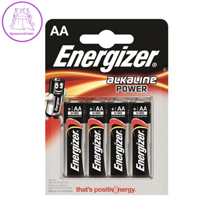 Batérie, AA ceruzkové, 4 ks, ENERGIZER "Alkaline Power"