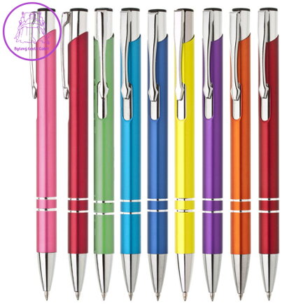 Kuličkové kovové pero ALBA (mix 10 barev) cena za 1 ks