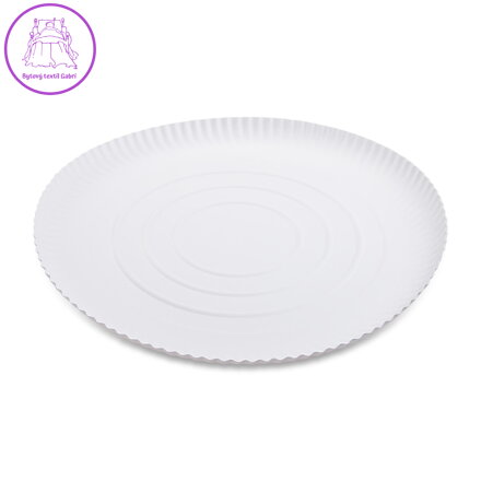 Papírový talíř hluboký bílý Ø34cm [50 ks]