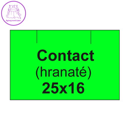 Etikety cen. CONTACT 25x16 hranaté - 1125 etikiet/kotúčik, zelené