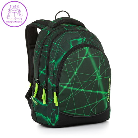 Školní batoh BagMaster Digital 24 A - zelený laser