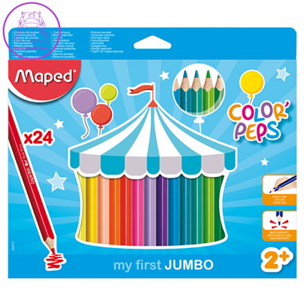 Farebné ceruzky trojbo MAPED JUMBO Color' Peps 24ks