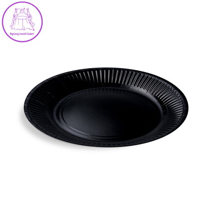 Papírový talíř (FSC Mix) černý Ø23cm [10 ks]