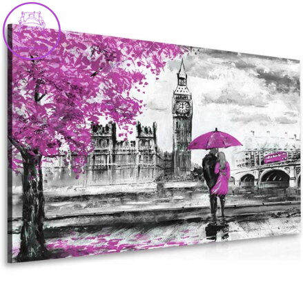 Obraz londýnská procházka fialová